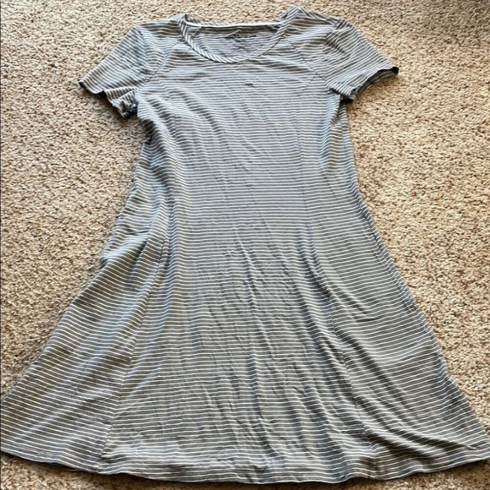 Toad&Co. Striped Gray Womens organic cotton Dress size S